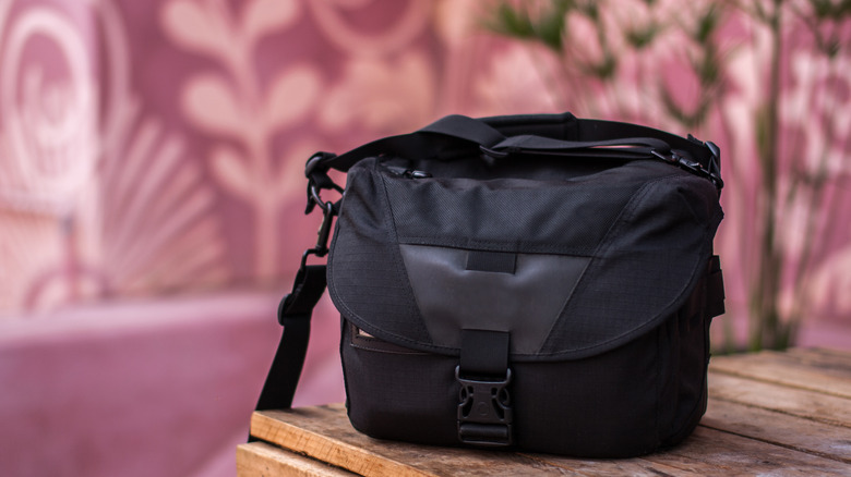 Small black camera bag