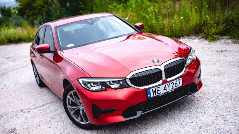 Red BMW 3 Series