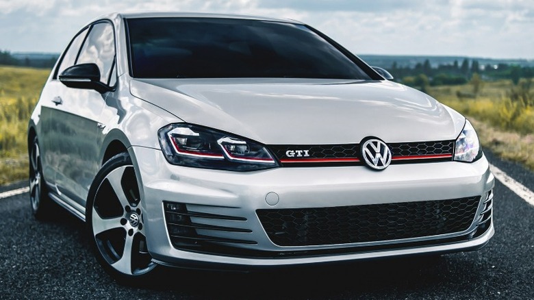 White Volkswagen Golf GTI