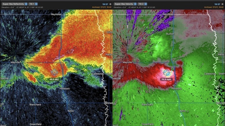 The RadarScope on iPhone