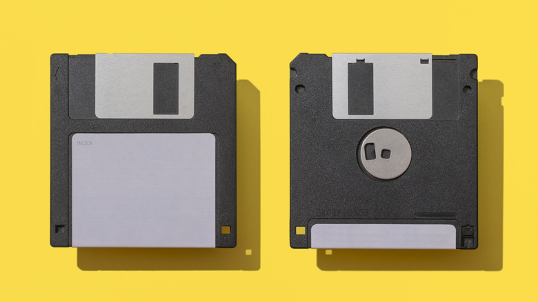 floppy disks front and back