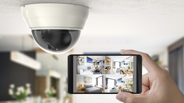 Security camera paired with phone