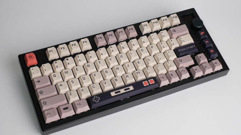 Mechanical keyboard white background