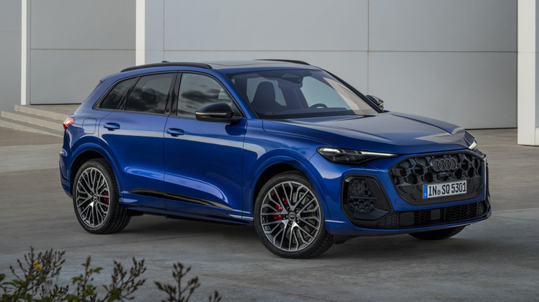 Blue 2025 Audi SQ5 parked