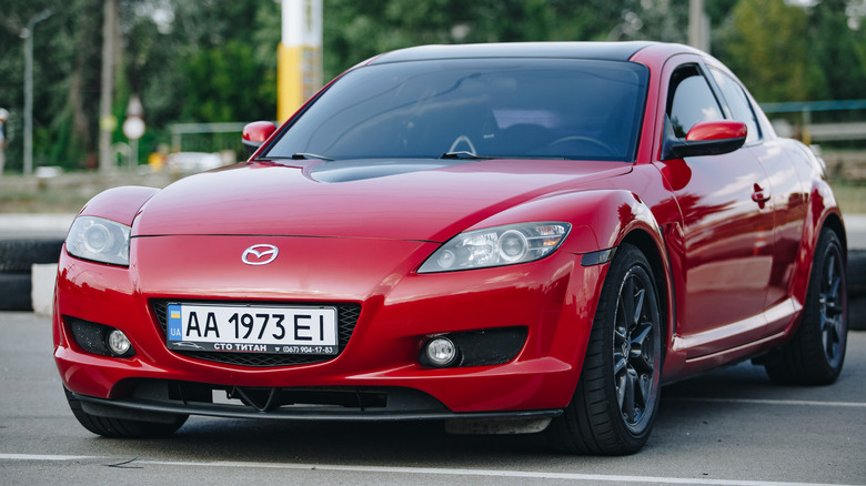 Mazda RX-8 with Ukraine licence plate