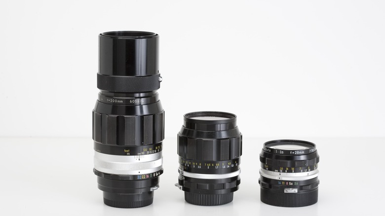 Three Nikor lenses