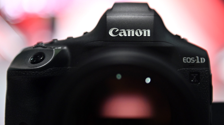 Close up of Canon camera