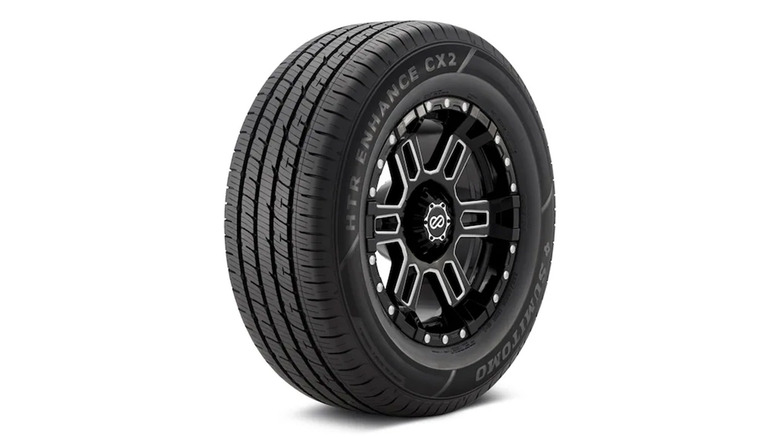 A stock photo of the Sumitomo HTR Enhance CX2 tire