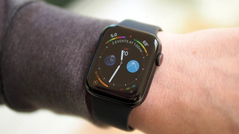 an Apple Watch 5