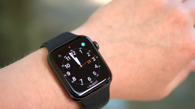 an Apple Watch 5