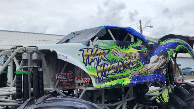 A side profile of the War Wizard monster truck