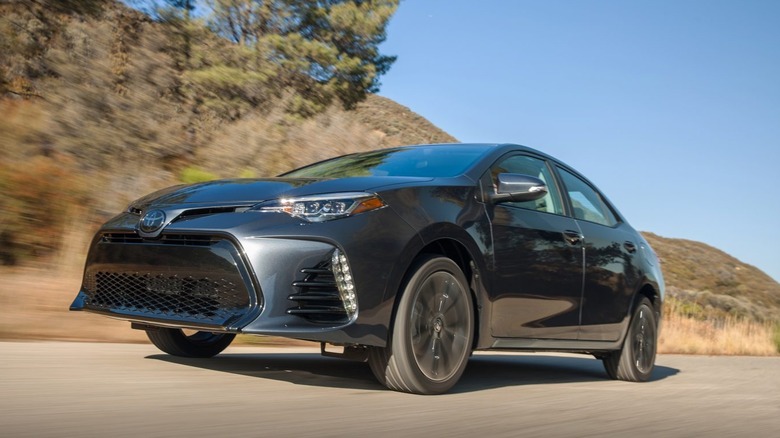 2017 Toyota Corolla on a road