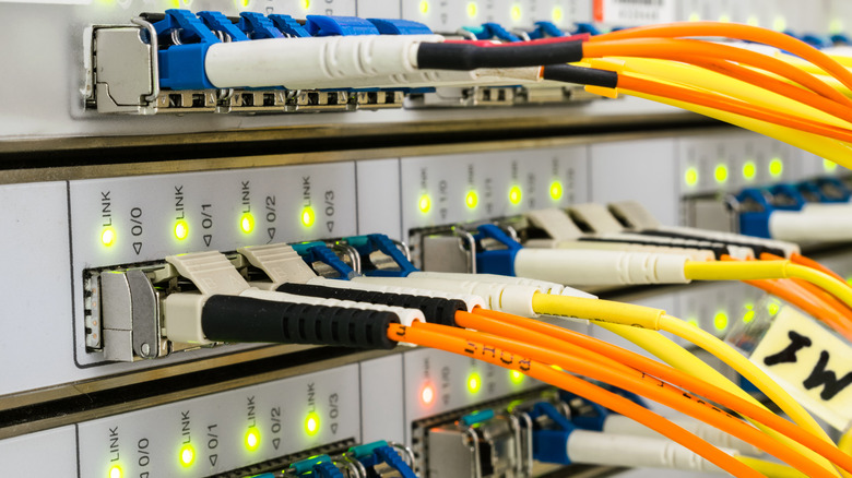 A supercomputer node and cables