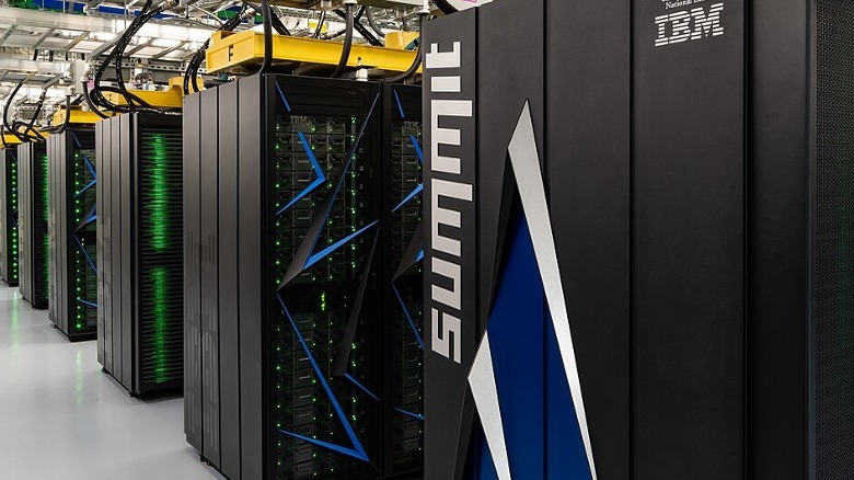 Summit supercomputer cabinets