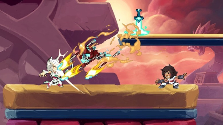 Fighters battling in Brawlhalla