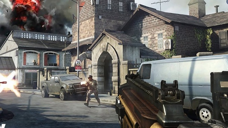 A gunfight in Call of Duty: Mobile