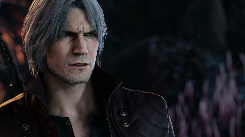 Dante with his sword and leather jacket