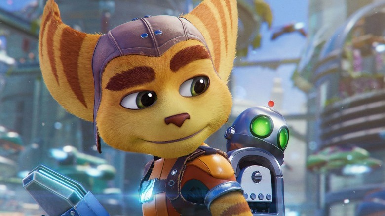 Ratchet talking to Clank in Rift Apart