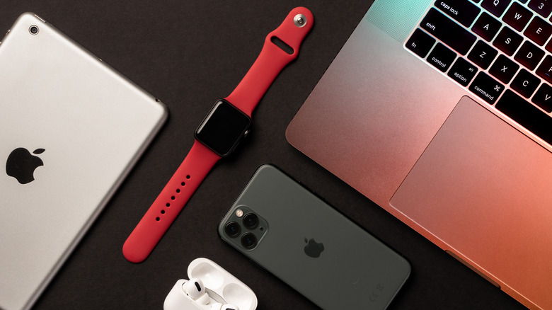 Apple Watch with accessories