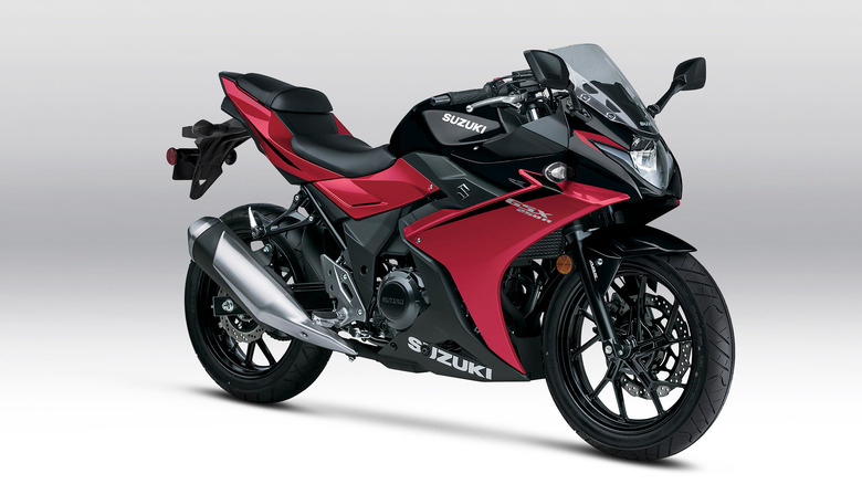 Red and black Suzuki GSX250R ABS