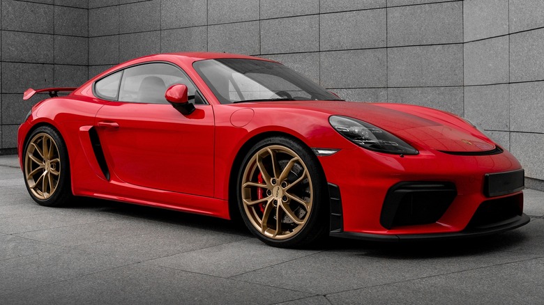 Porsche 718 Cayman red