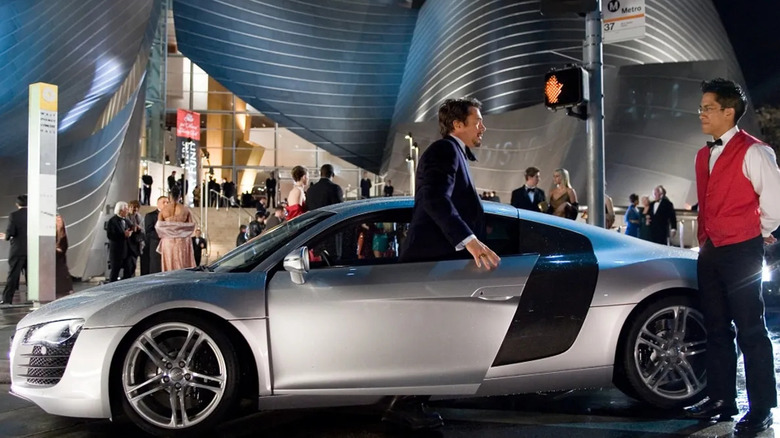 Tony Stark valet parking his Audi in Iron Man 2