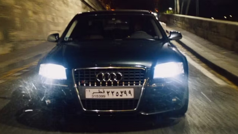 Audi S8 D3 speeding through Paris in Taken