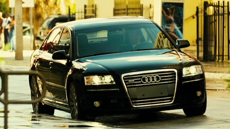 Jason Statham in his Audi in Transporter 2