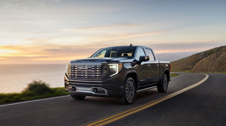 2024 GMC Sierra 1500 Denali Ultimate driving on an open road