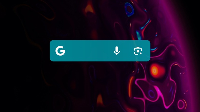 customized Google Search widget on Android home screen