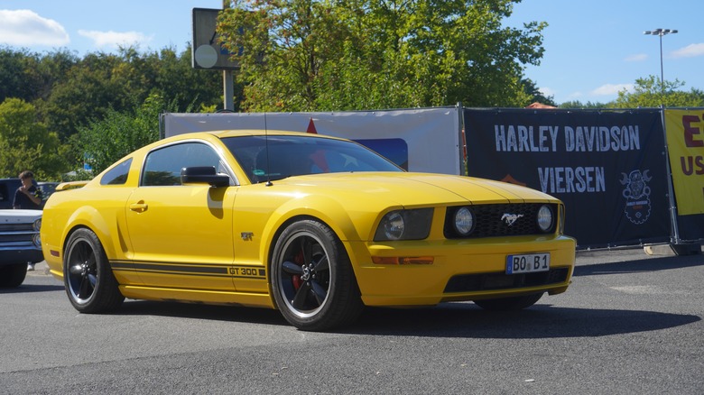 Yellow Ford Mustang GT