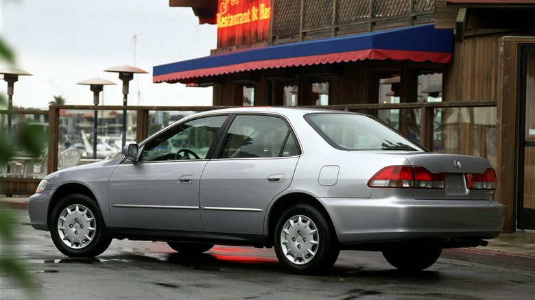 Silver 2001 Honda Accord parked