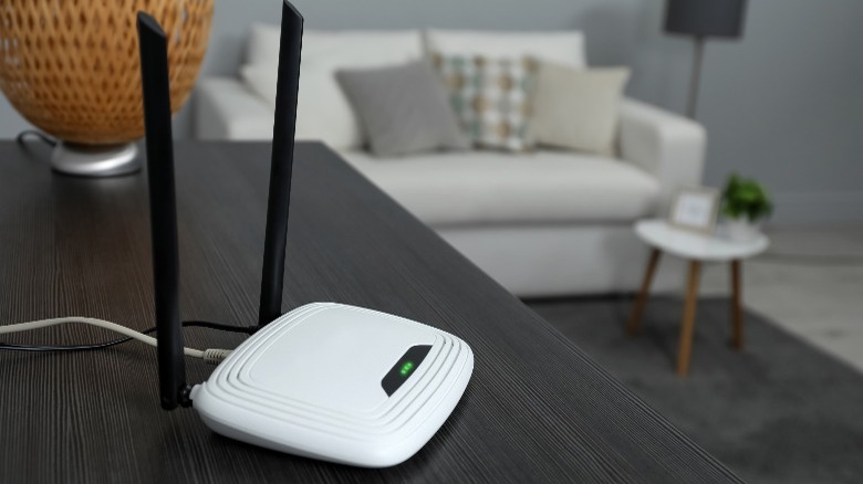 wifi router in living room