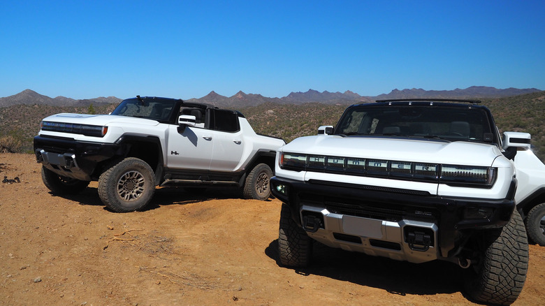 Two Hummer EVs side-by-side