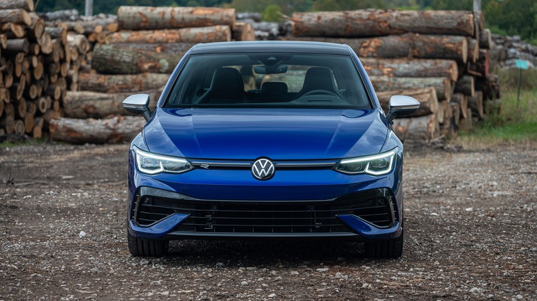 2022 Volkswagen Golf R blue