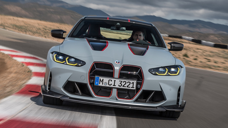 BMW M4 CSL front grille and headlights