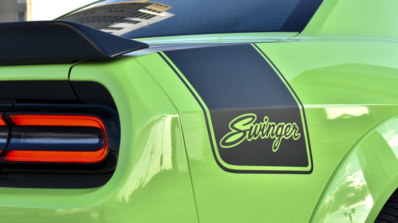 2023 Dodge Challenger Swinger rear graphic.