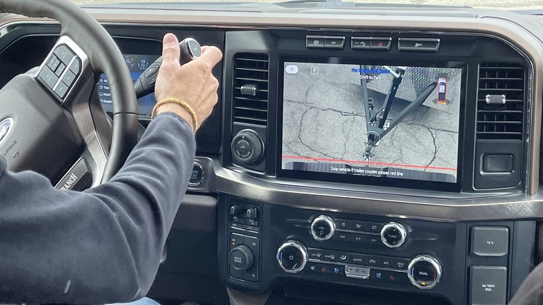 Ford Super Duty trailer assist display