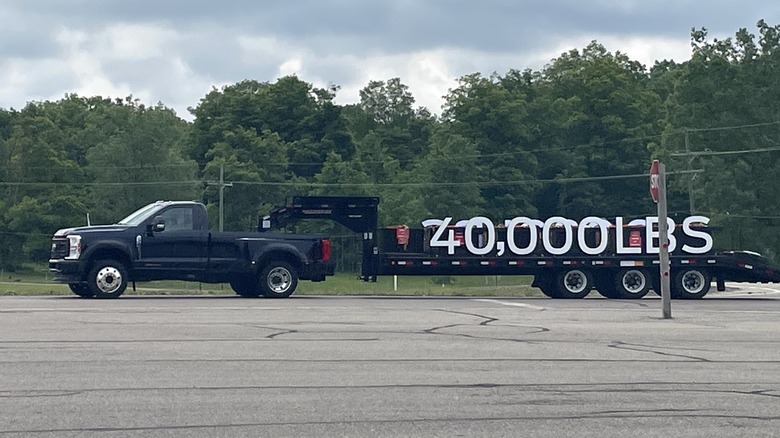 Ford Super Duty with 40,000-pound load