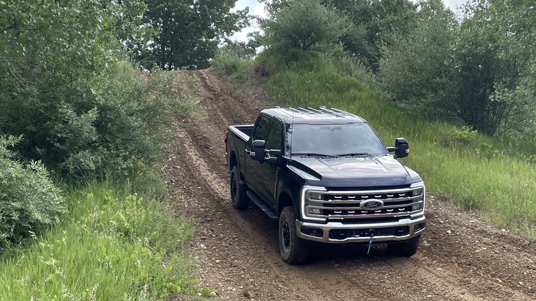 Ford Super Duty using hill descent control