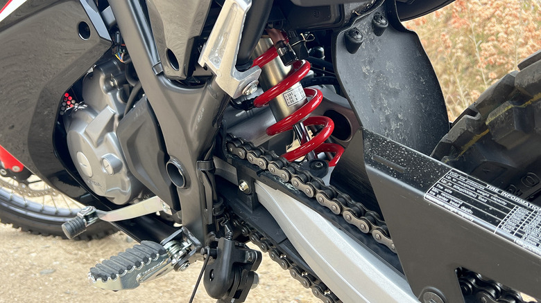 2023 Honda CRF300L Rally rear swingarm and suspension