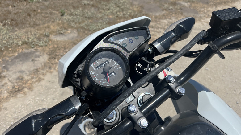 2023 Honda XR150L gauges and zip ties