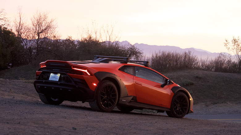 Lamborghini Huracan Sterrato in the sunset