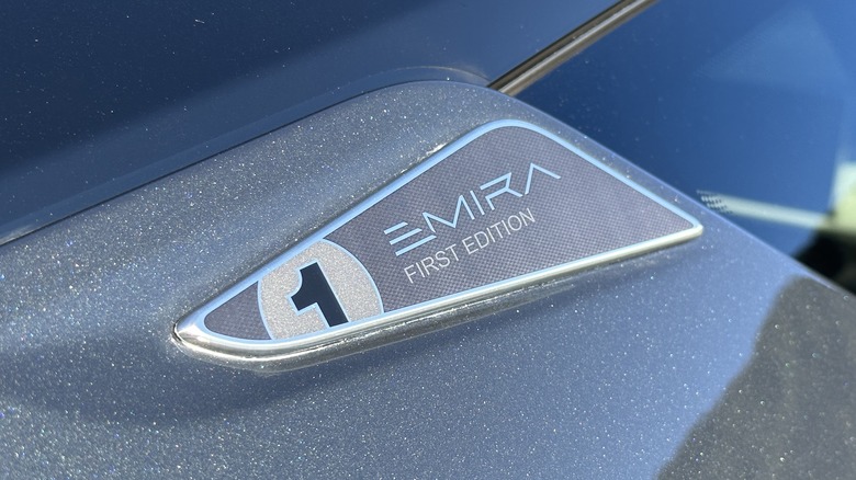 2023 Lotus Emira V6 First Edition badge