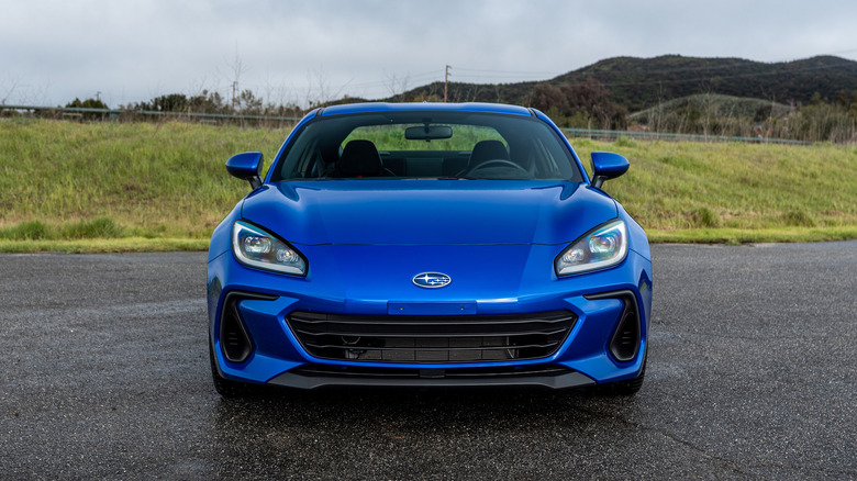 2023 Subaru BRZ in blue, from front