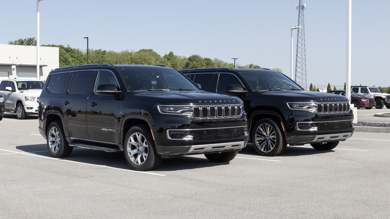 Jeep Wagoneer models at dealership