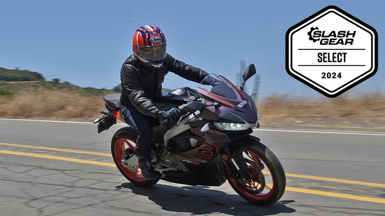 2025 Aprilia RS 457 riding in Malibu