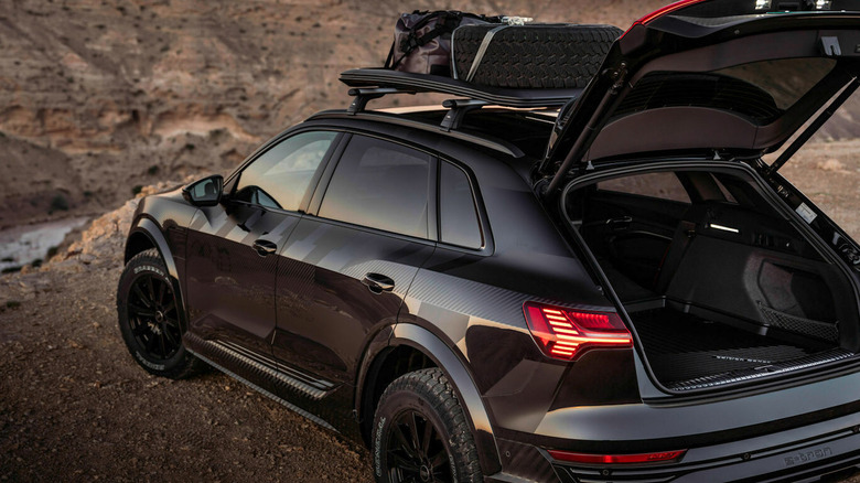 2024 Audi Q8 e-tron Edition Dakar with trunk open