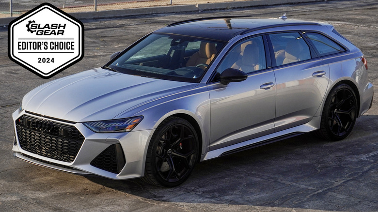 2024 Audi RS 6 Avant Performance front three-quarters from above