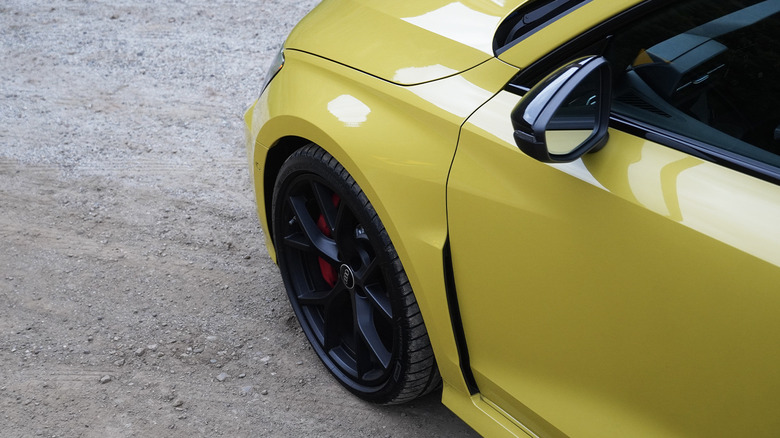 2024 Audi RS3 fender flare and mirror detail